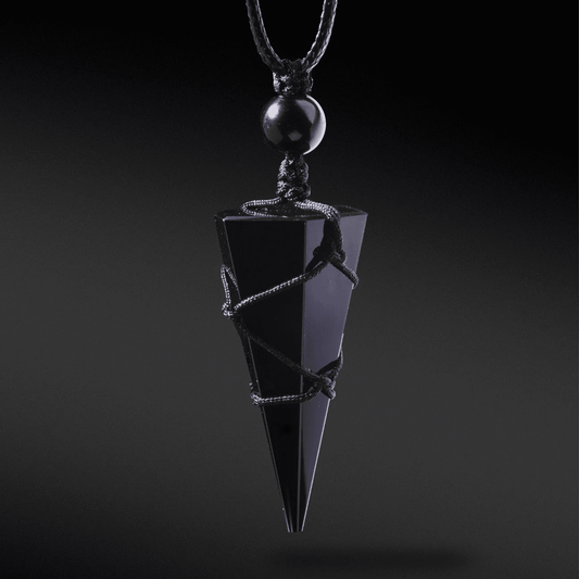 Black Obsidian Pendulum Necklace