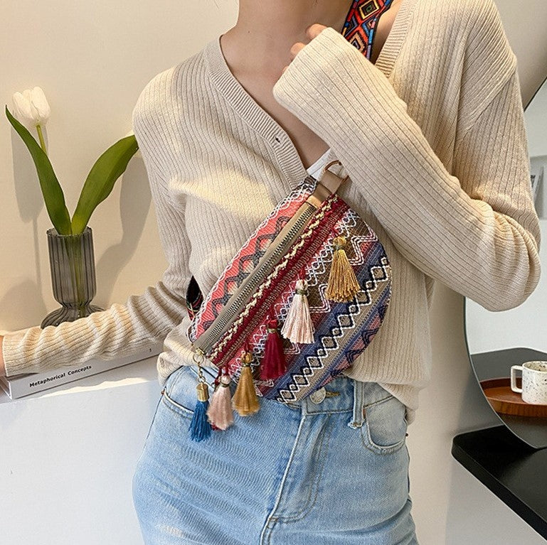 Bolsa de Cintura Boho - Crossbody