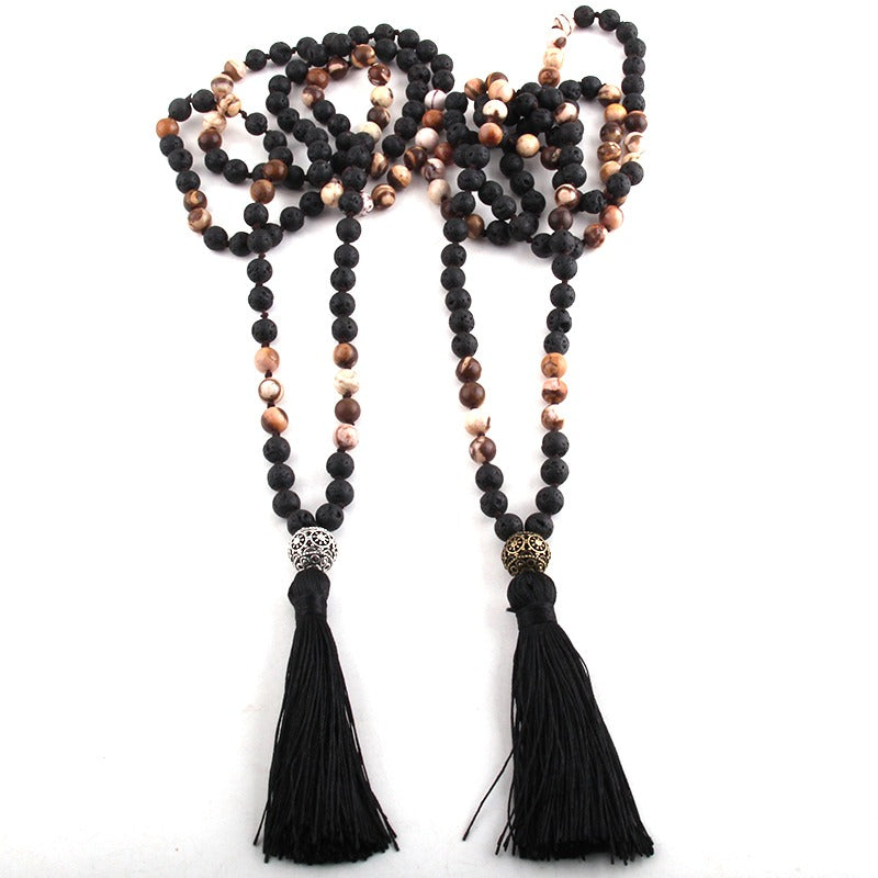 Japamala Tribal 108 Contas - Com Pedras Naturais