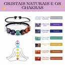 Pulseira Reikiana 7 Chakras com Cristais Naturais!