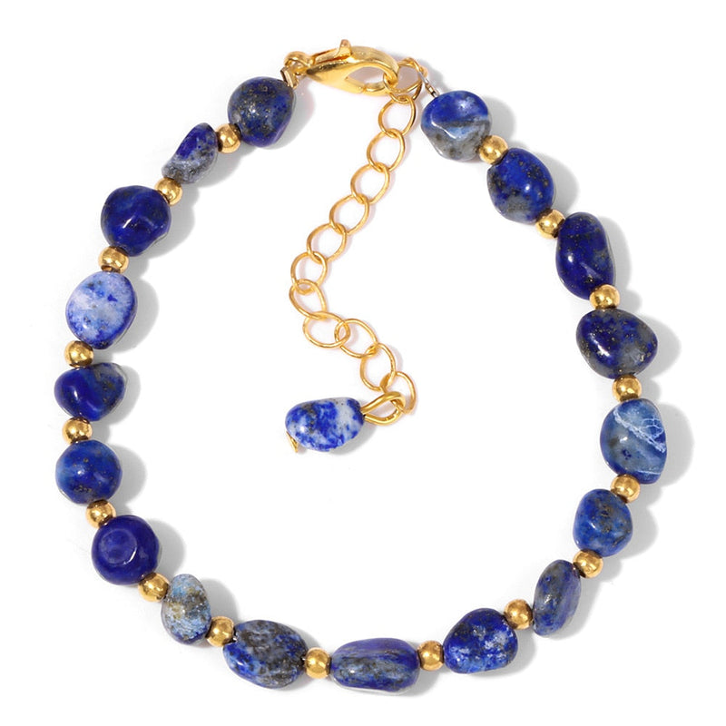 Pulseira com Contas de Pedras Naturais