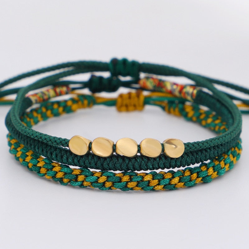 Kit com 3 Pulseiras Tibetanas da Prosperidade