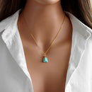 Colar de Pedras Naturais - Banhado a Ouro