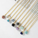 Colar de Pedras Naturais - Banhado a Ouro