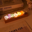 Luminária Luz dos Chakras - Luminária 7 Chakras com Cristais Naturais