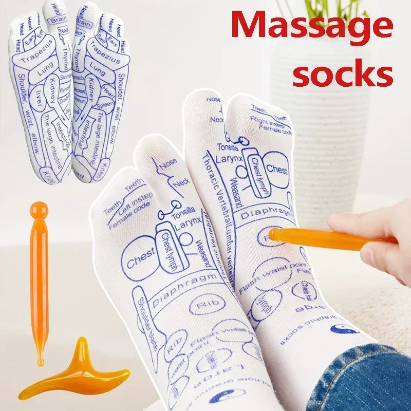 VitalPoint Reflexology Set – Reflexology Socks + Acupressure Massagers