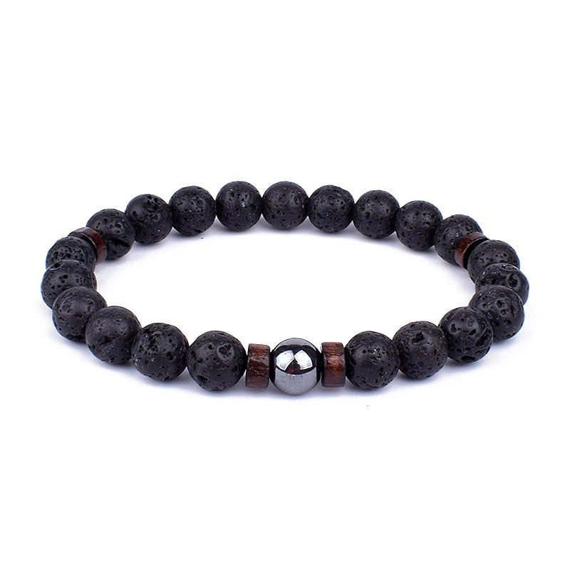 Pulseira Tibetana Lava Vulcânica