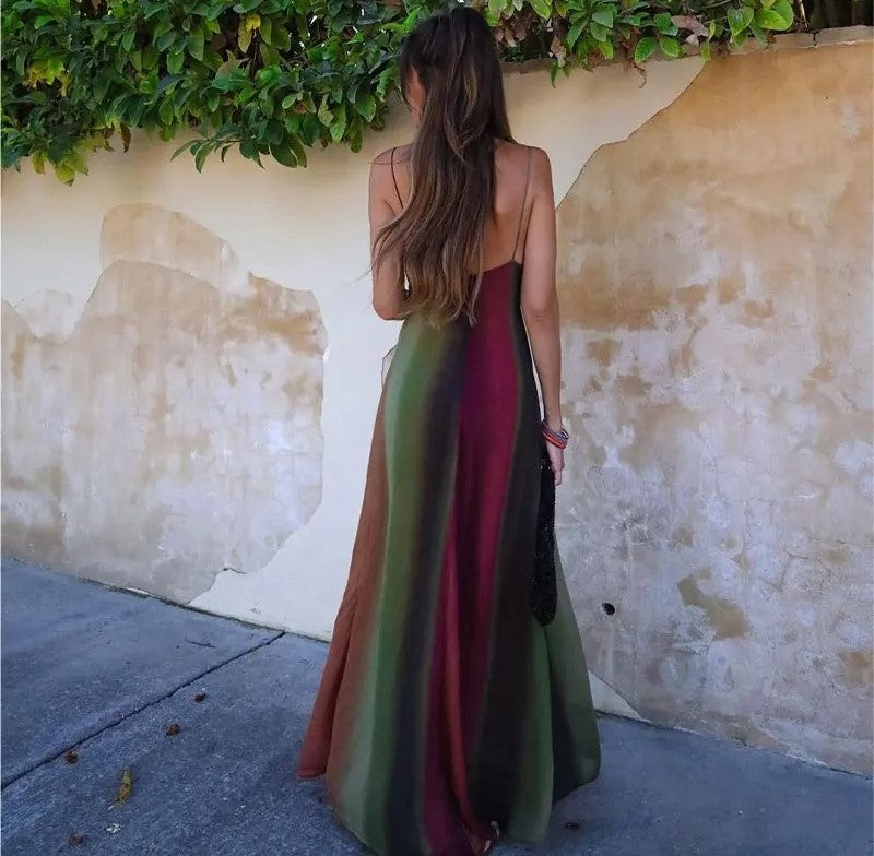 Vestido Boho Rainbow com Pedras