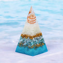 Pirâmide Orgonite Luminosa - Com Amazonita