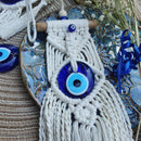 Amuleto de Olho Grego em Macramê - Proteção para Casa e Ambientes