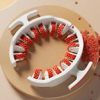 Drena Roller aberto sobre a mesa mostrando seus rolos de massagem projetados para estimular a circulação e aliviar o lipedema