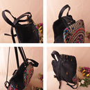 Mochila Mandala Mística - Mochila Feminina Estilo Étnico/Boho Bordada Retrô