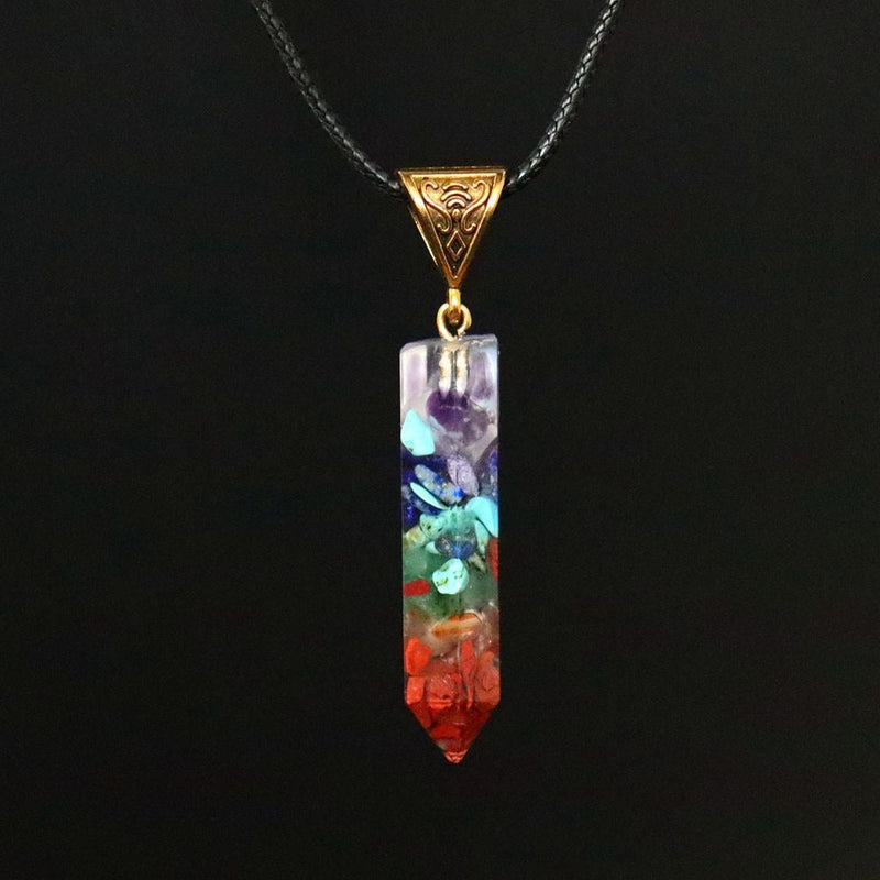 Colar Orgonite Hexagonal 7 Chakras