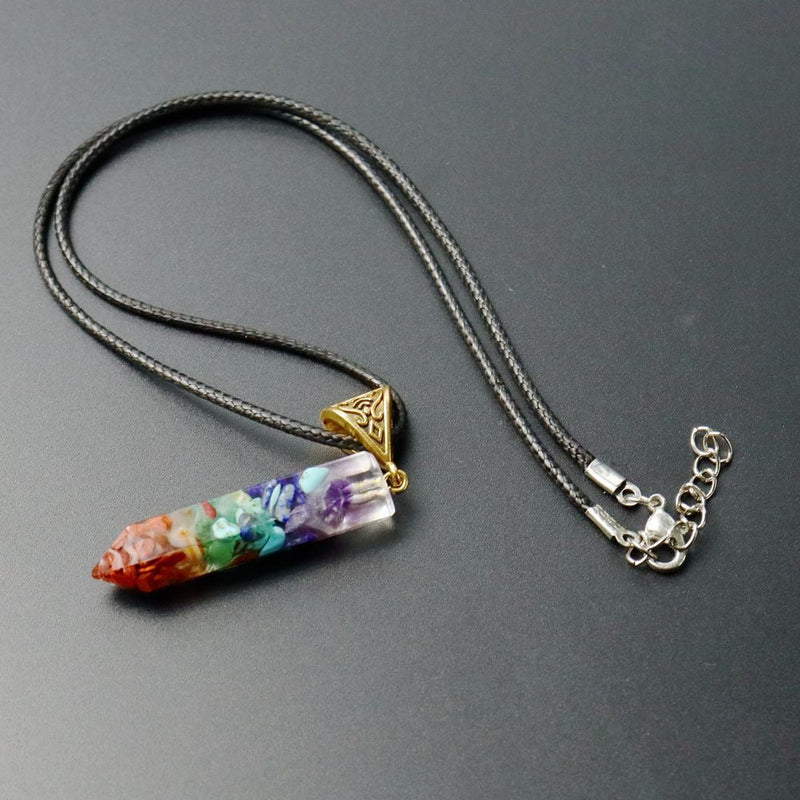Colar Orgonite Hexagonal 7 Chakras