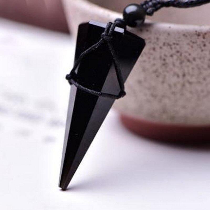 Colar Pêndulo de Obsidiana Negra™ - Proteção - Empório Zem