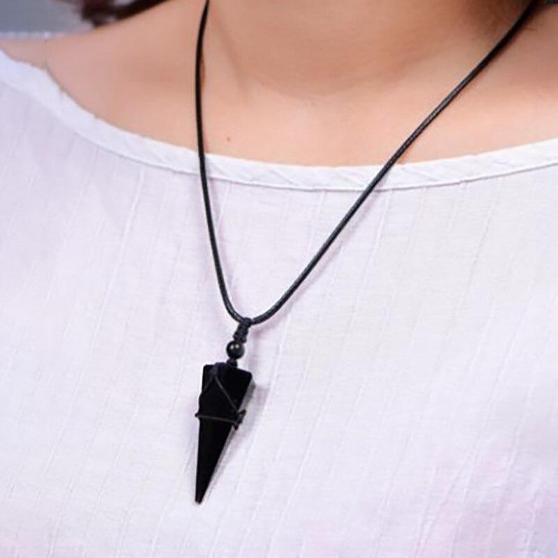 Colar Pêndulo de Obsidiana Negra™ - Proteção - Empório Zem