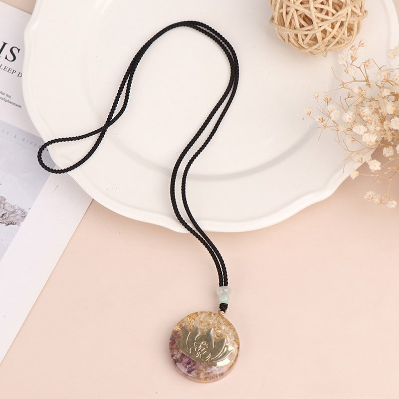 Colar Orgonite Flor de Lótus