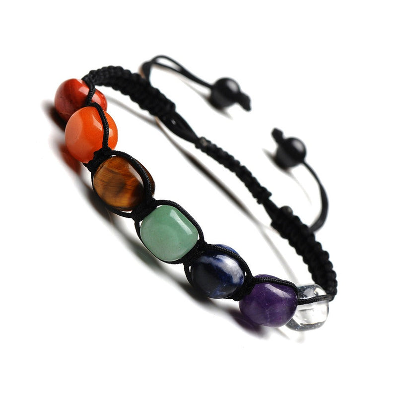 Pulseira Reikiana 7 Chakras com Cristais Naturais!