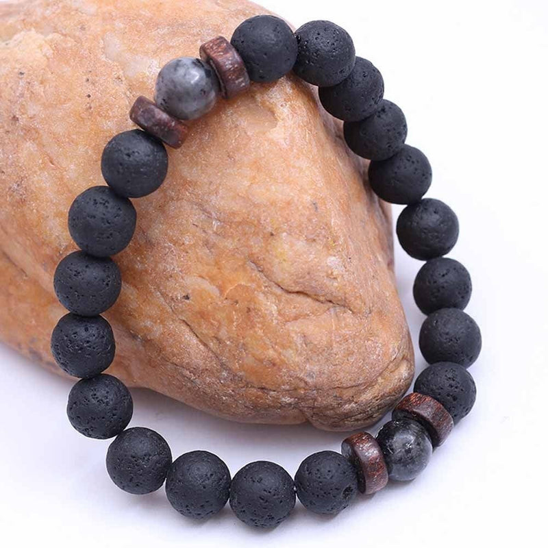 Pulseira Tibetana Lava Vulcânica