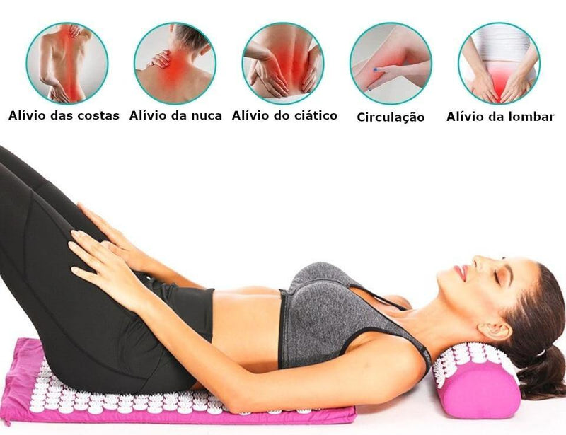 KIT: Tapete Massageador de Acupressão RelaxingMAT™ + Almofada + Bolsa de Brinde - Empório Zem